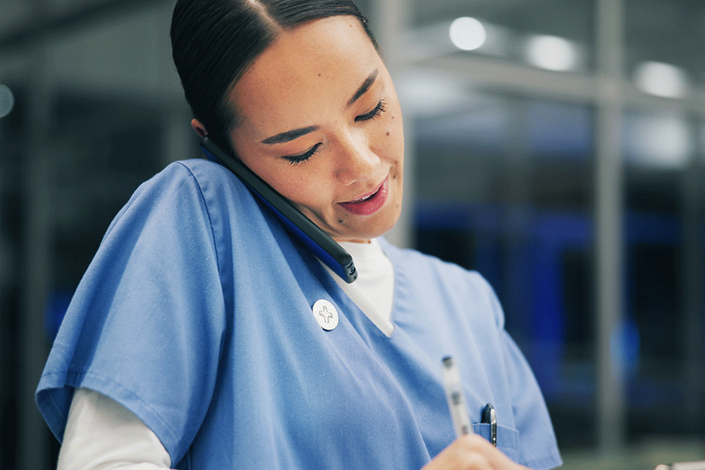 Nurse on phone (BCS)